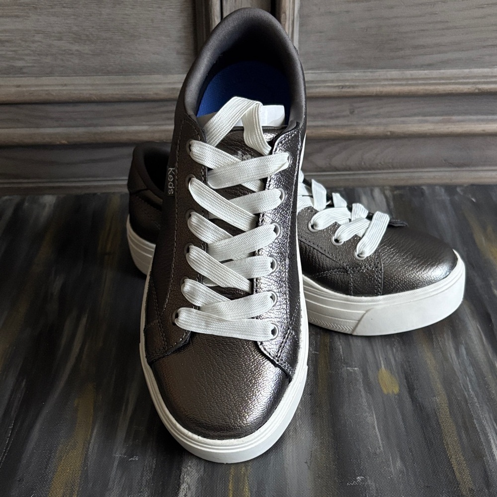 Keds Metallic Sneakers with White Laces